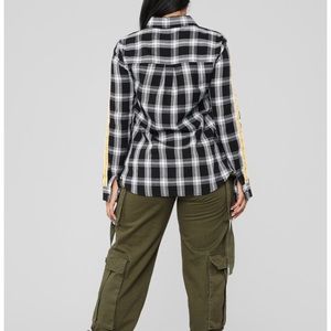 Flannel with yellow stripe